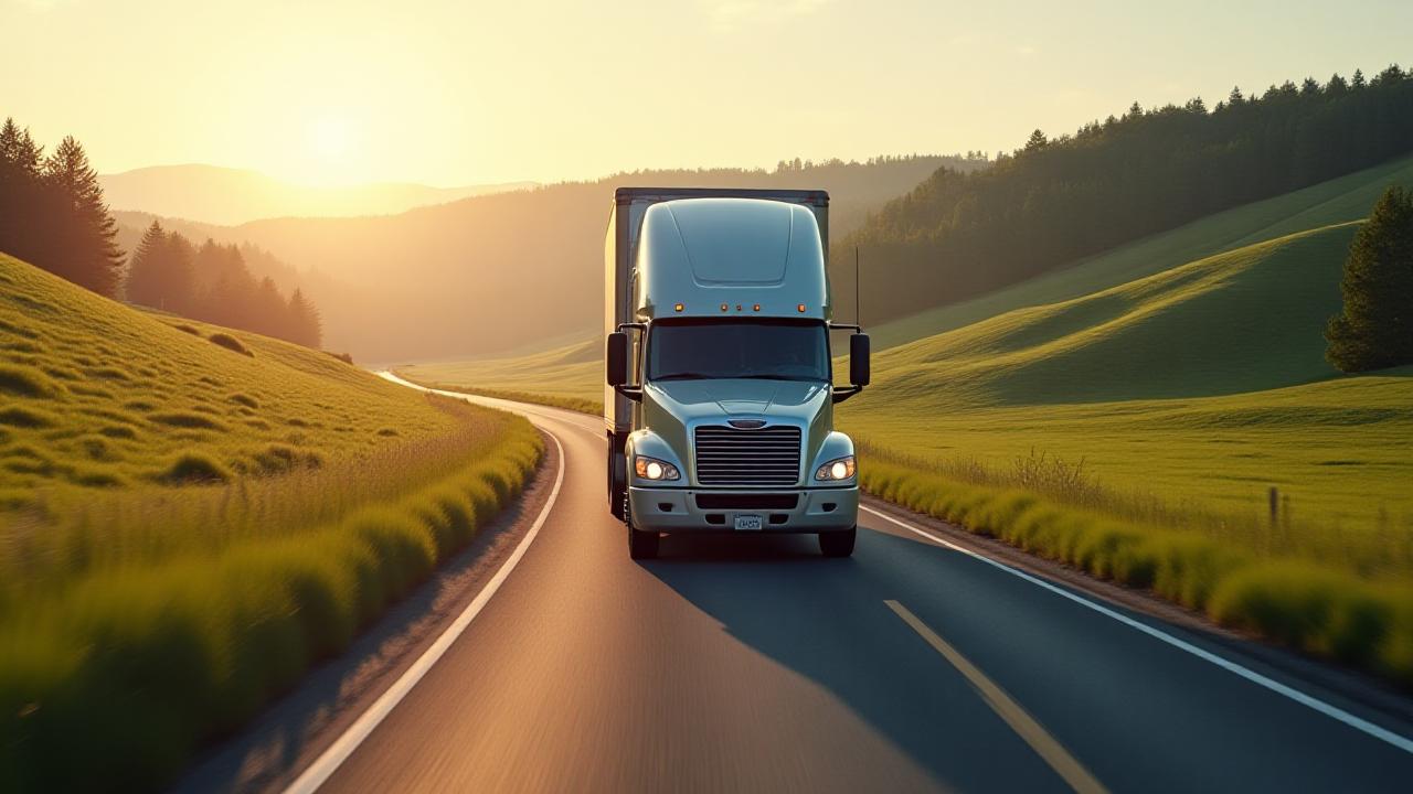 Summit Forage specialized bulk feed transport truck traversing a rural New York landscape