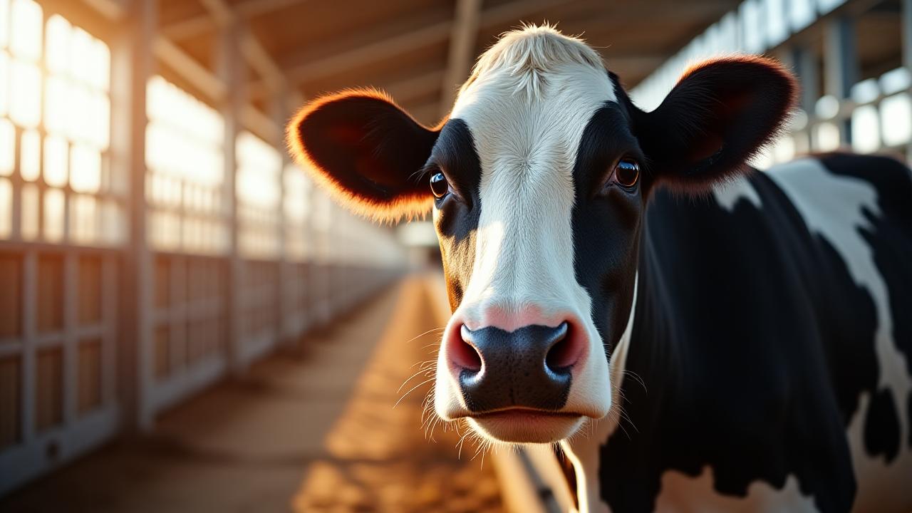 Healthy Holstein cows in a modern New York dairy facility